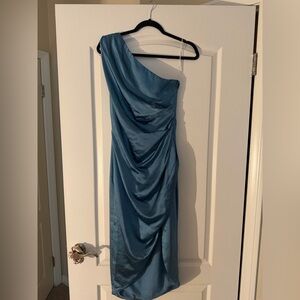 Elliatt Cassini Dress, Elegant Blue One-Shoulder Dress